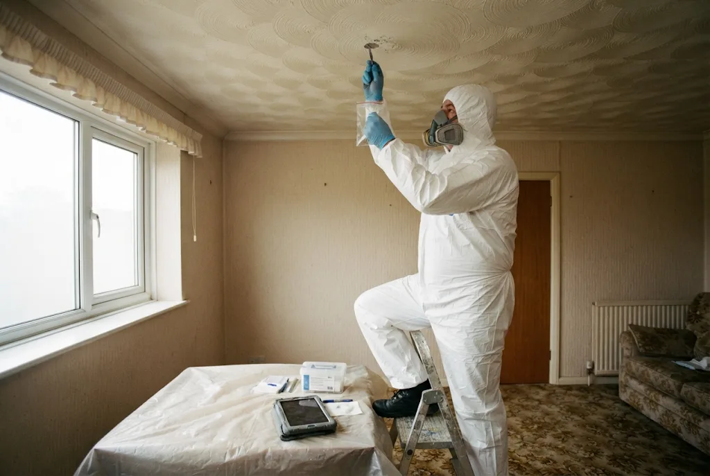Artex ceiling sampling